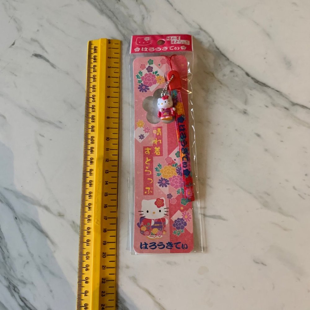 vintage 2001 Hello Kitty Kimono Cellphone charm with strap